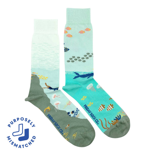 Underwater Scene Socks Mens Friday Sock Co.