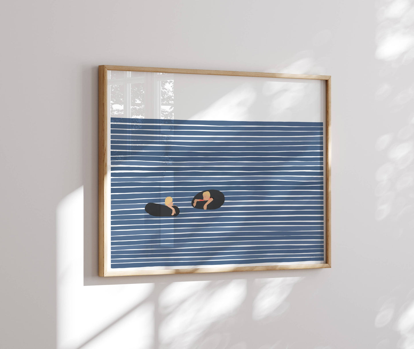 Boys in Inner Tubes Print. Signed.