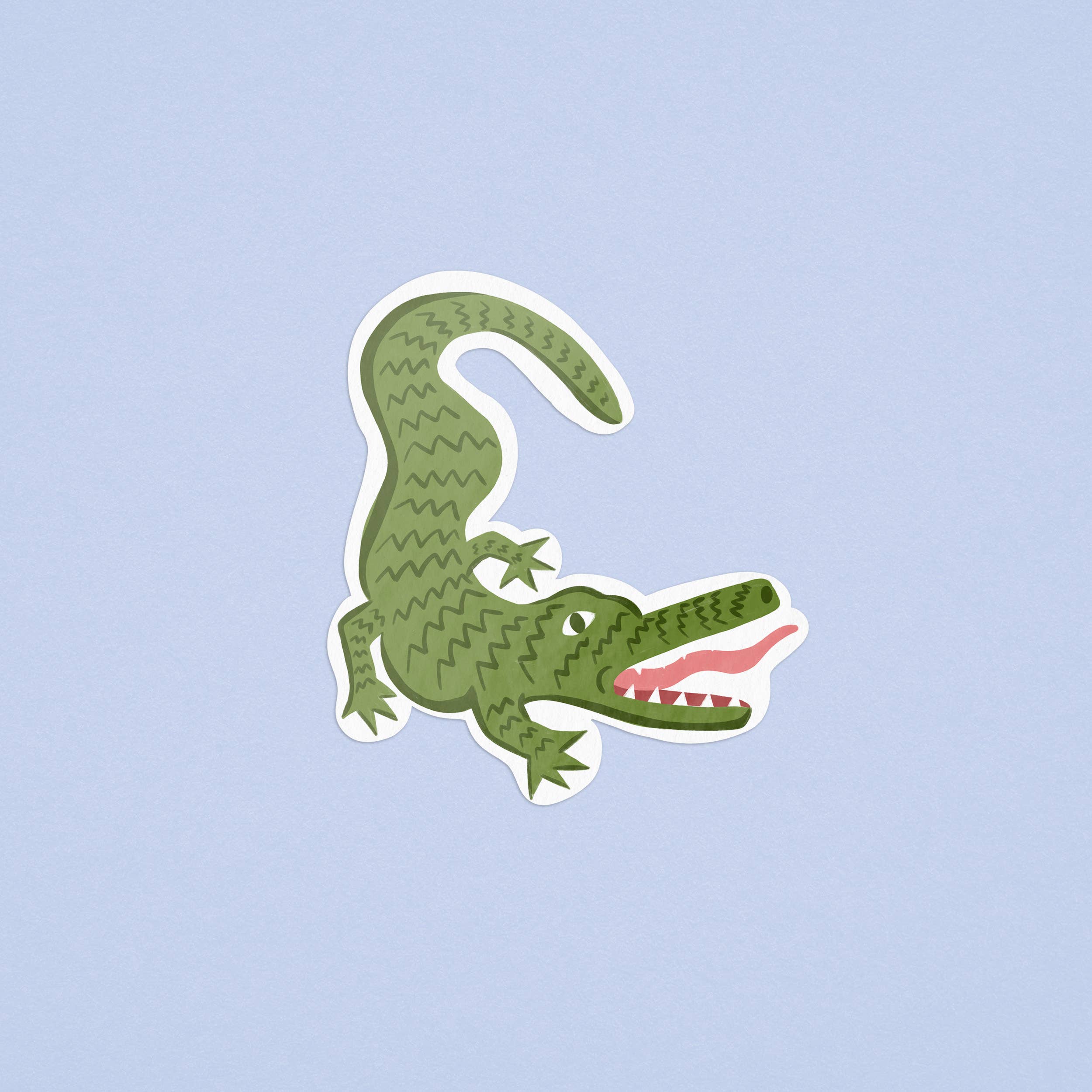Alligator Illustrated Sticker One & Only Paper