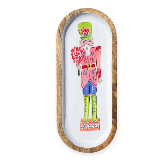 13" Preppy Nutcracker Oblong Tray