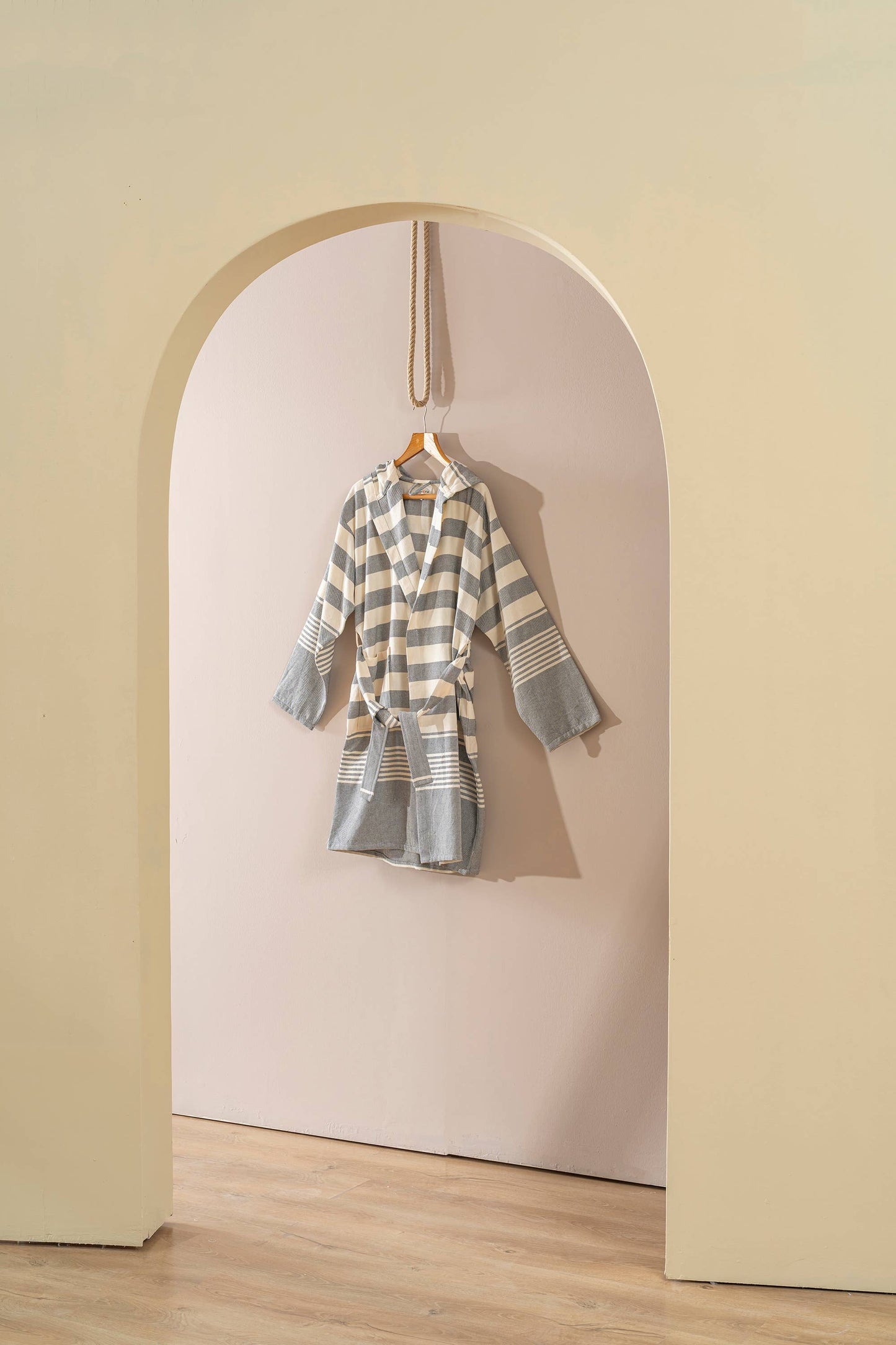 Bathrobe Turkish Cotton LightWeight Summer Hood Kimono Robe