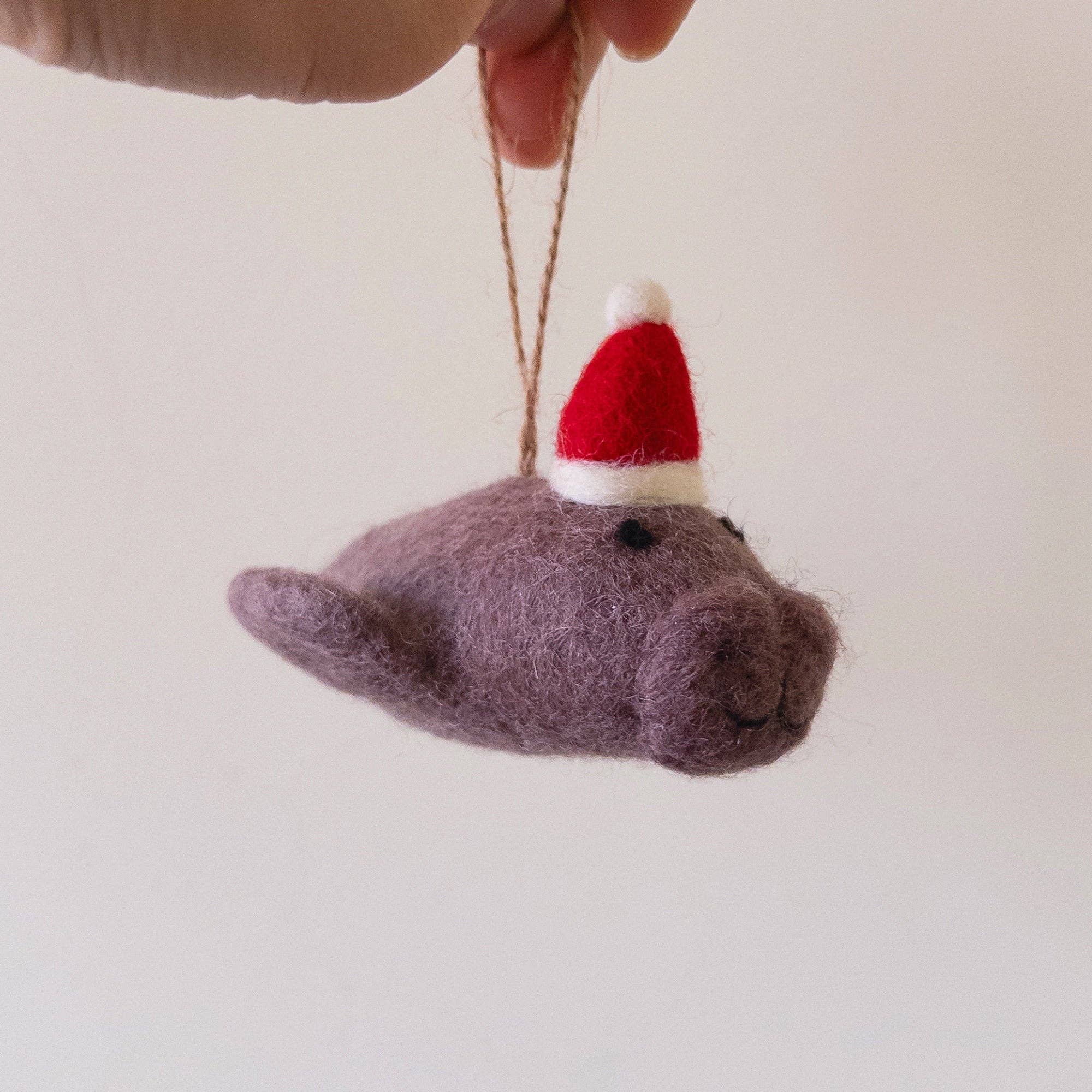 Manatee Felt Ornament Ganapati