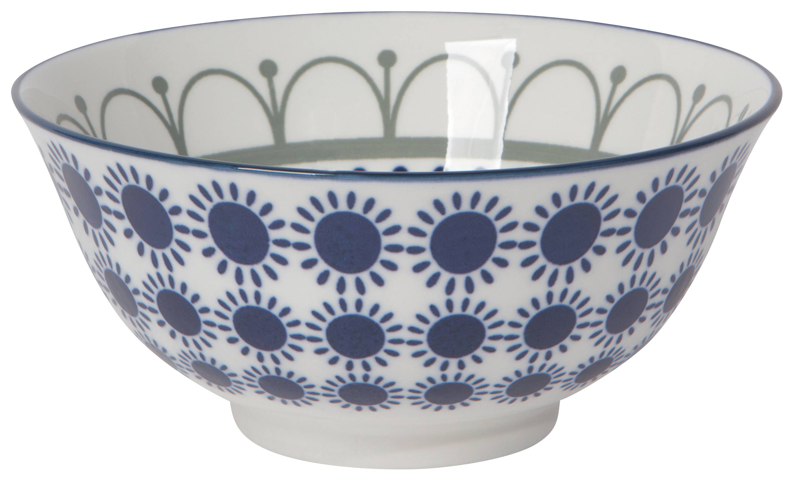 Black Navy Sun Stamped Bowl 6 inch