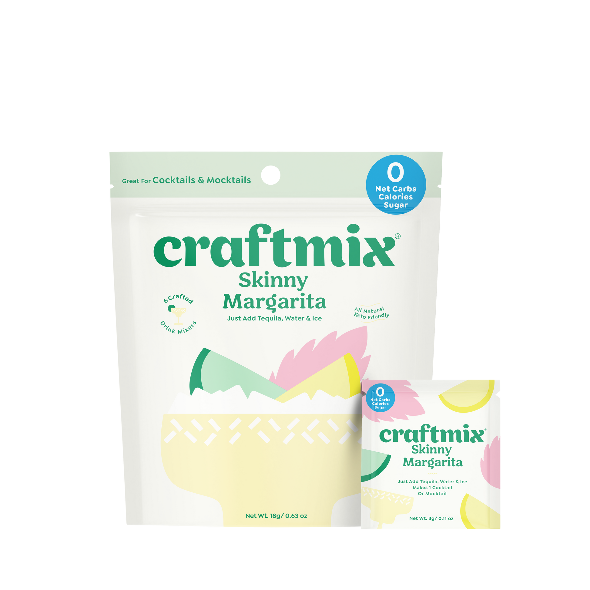 Skinny Margarita Cocktail Mixer - 6 Servings Multipack Craftmix