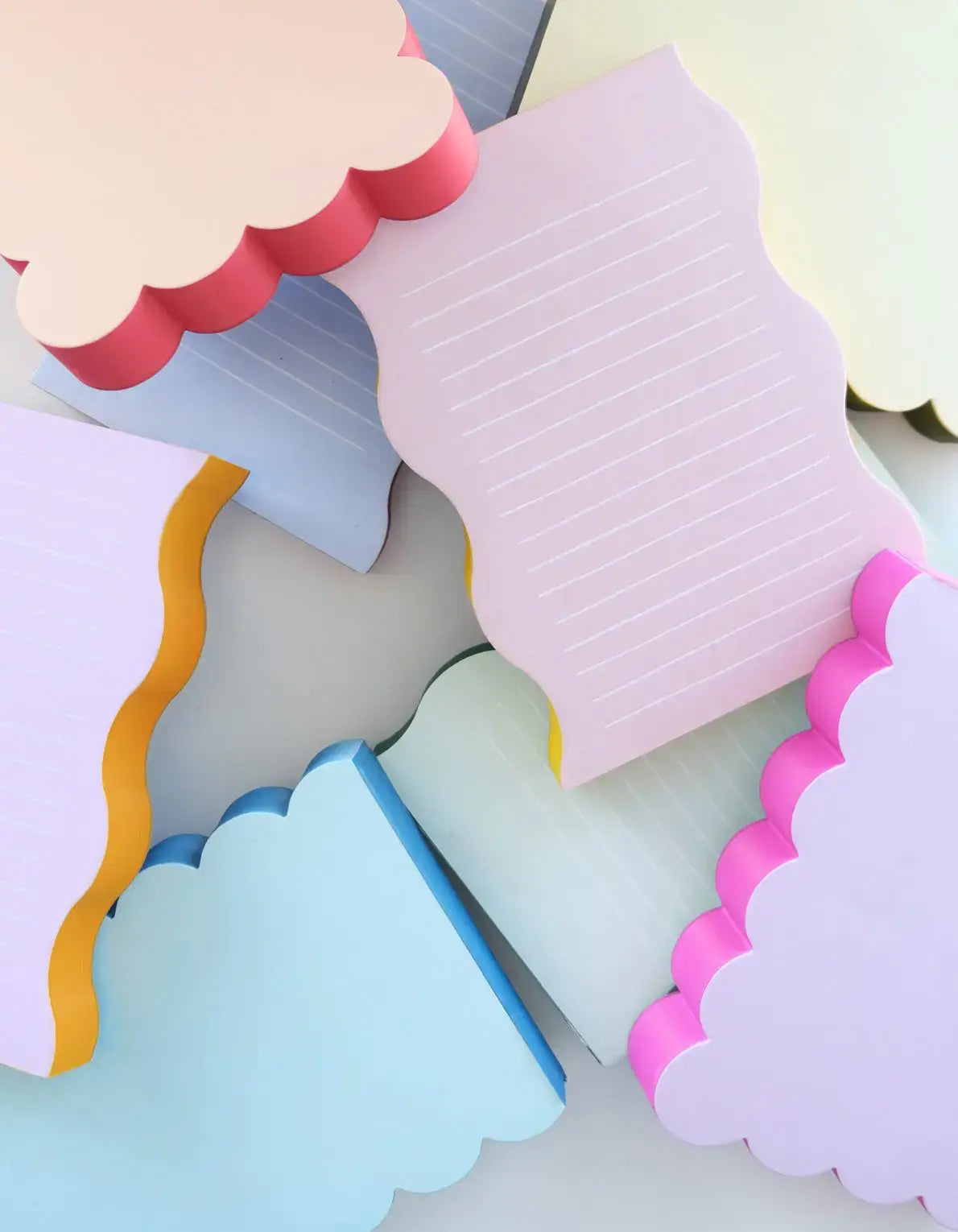 Scalloped Shaped Notepad | Lilac + Hot Pink Edge Idlewild Co.