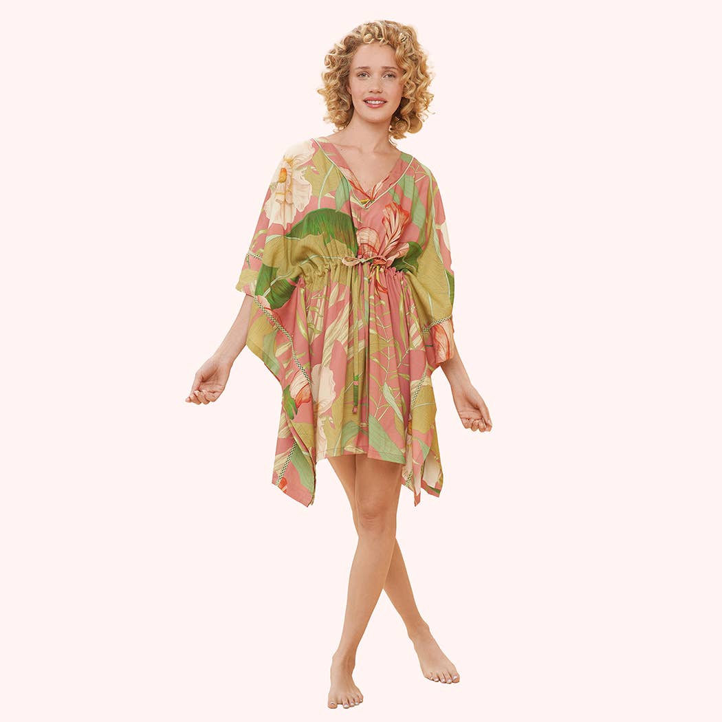 Beach Cover Up - Delicate Tropical, Candy