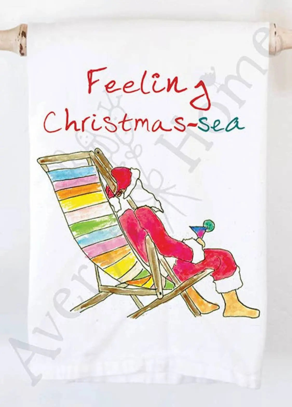Feeling Christmas-Sea Beach Tea Towel Avery's Home