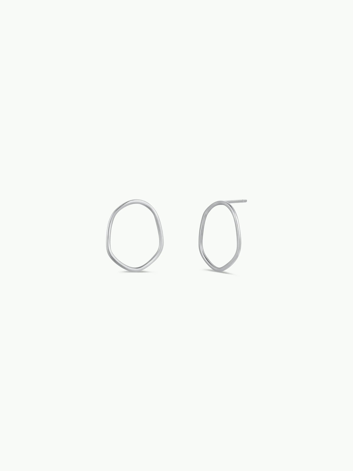 Silver Organic Hoop Earrings JaxKelly