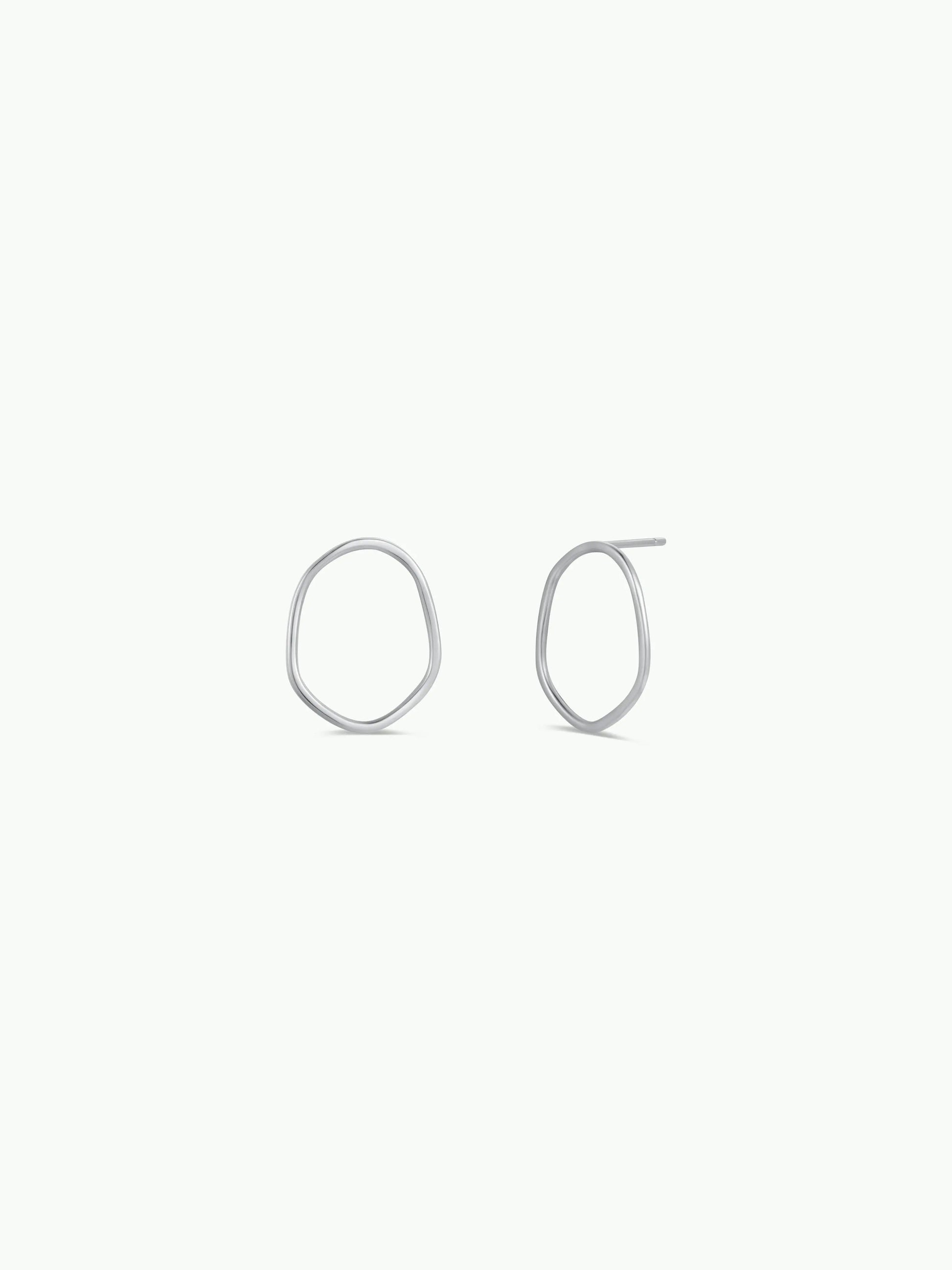 Silver Organic Hoop Earrings JaxKelly