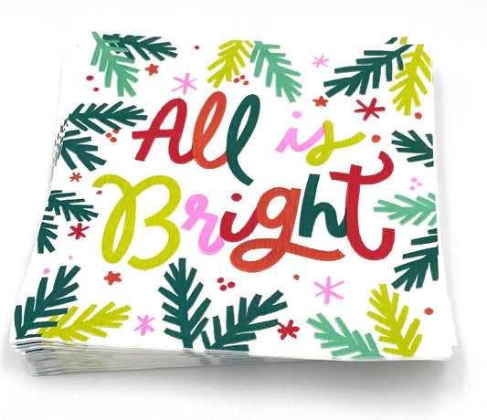 Holiday Cocktail Napkins | All Is Bright - 20ct soiree-sisters
