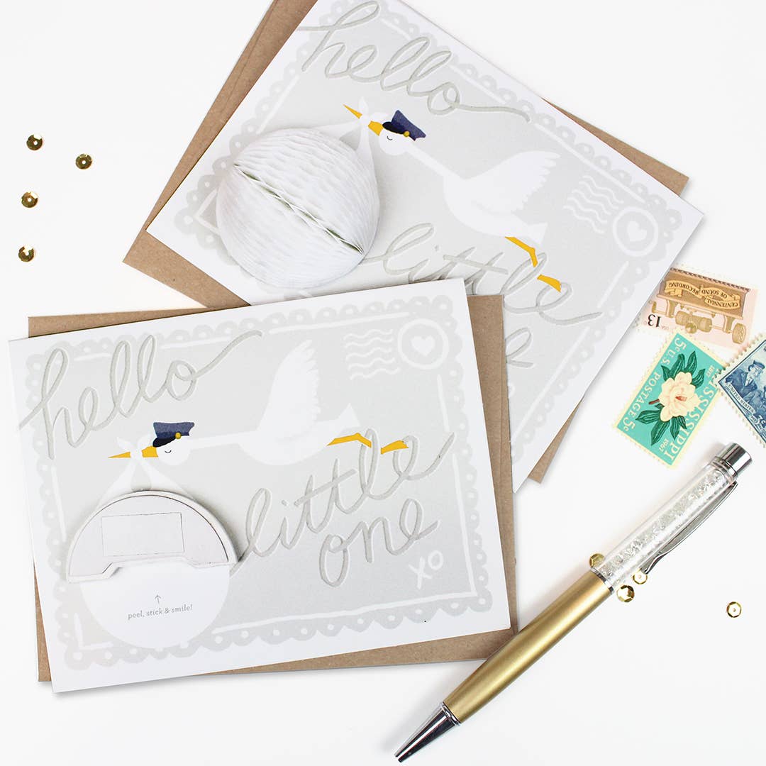 Stork New Baby Pop-up Card