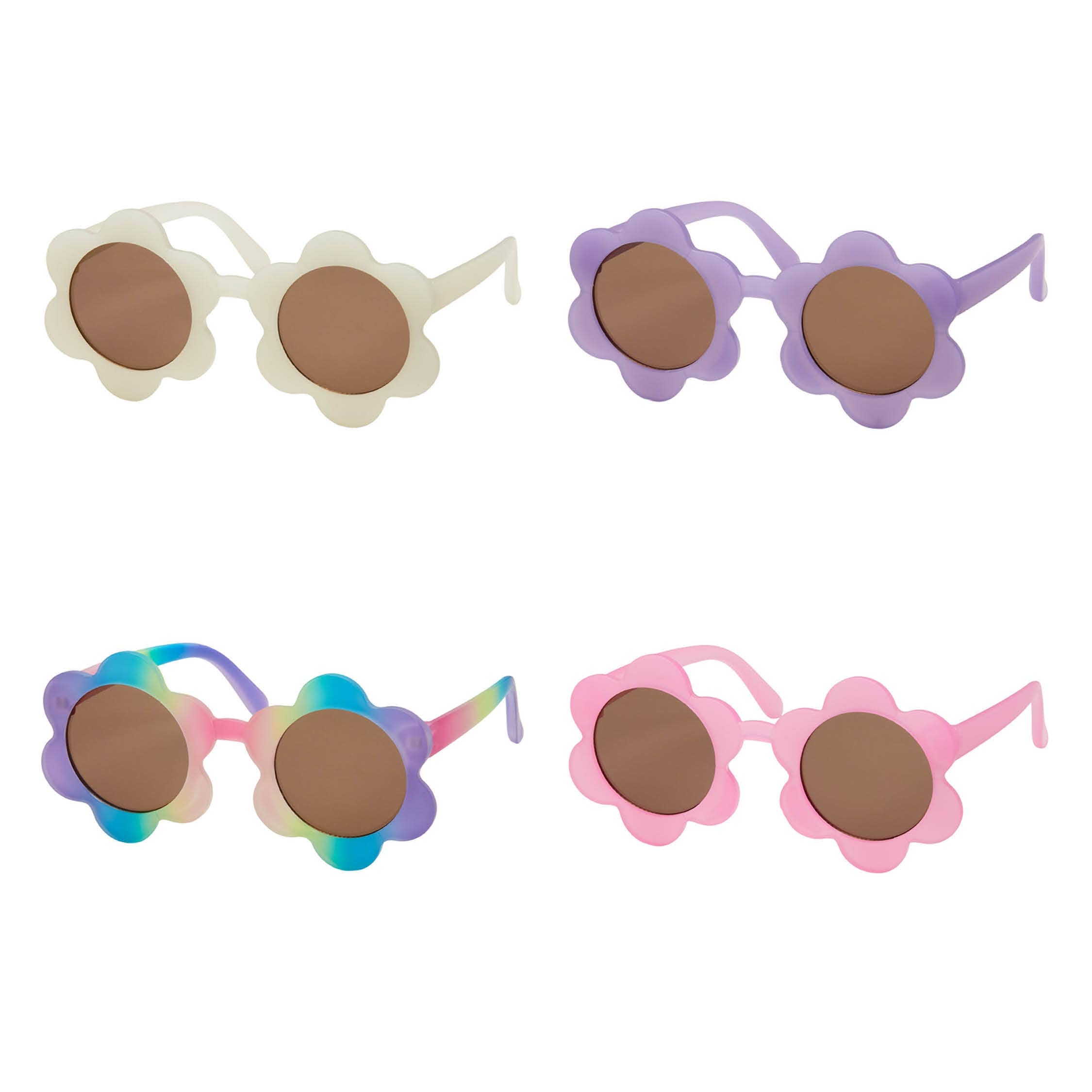 Kids Matte Flower Frame Sunglasses