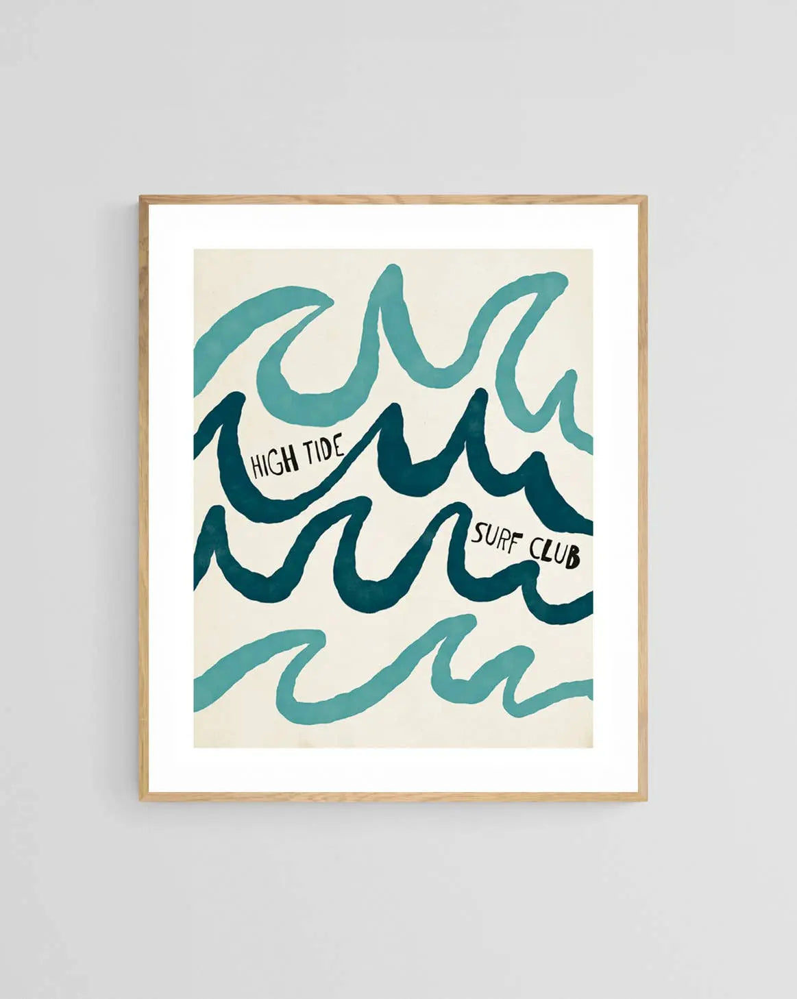Modern Coastal Art Print - High Tide Surf Club Alicia Bock Print Shop