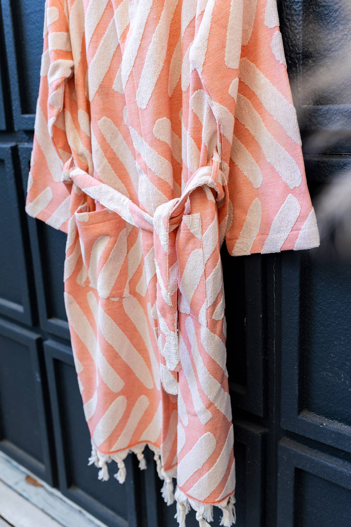 Terrybacked Bathrobe Turkish Cotton Light Weight Hood Quick