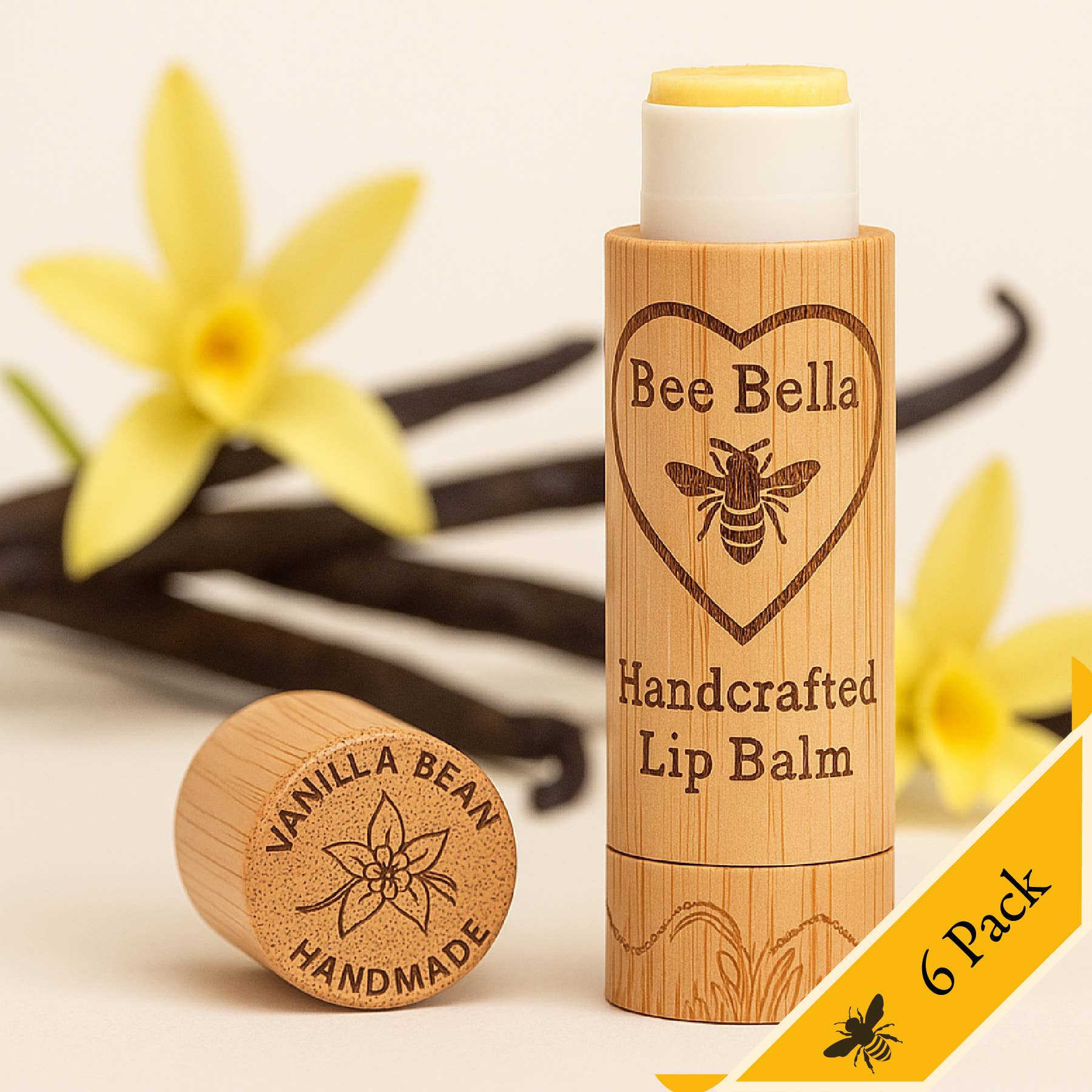 Vanilla Bean Lip Balm Bee Bella