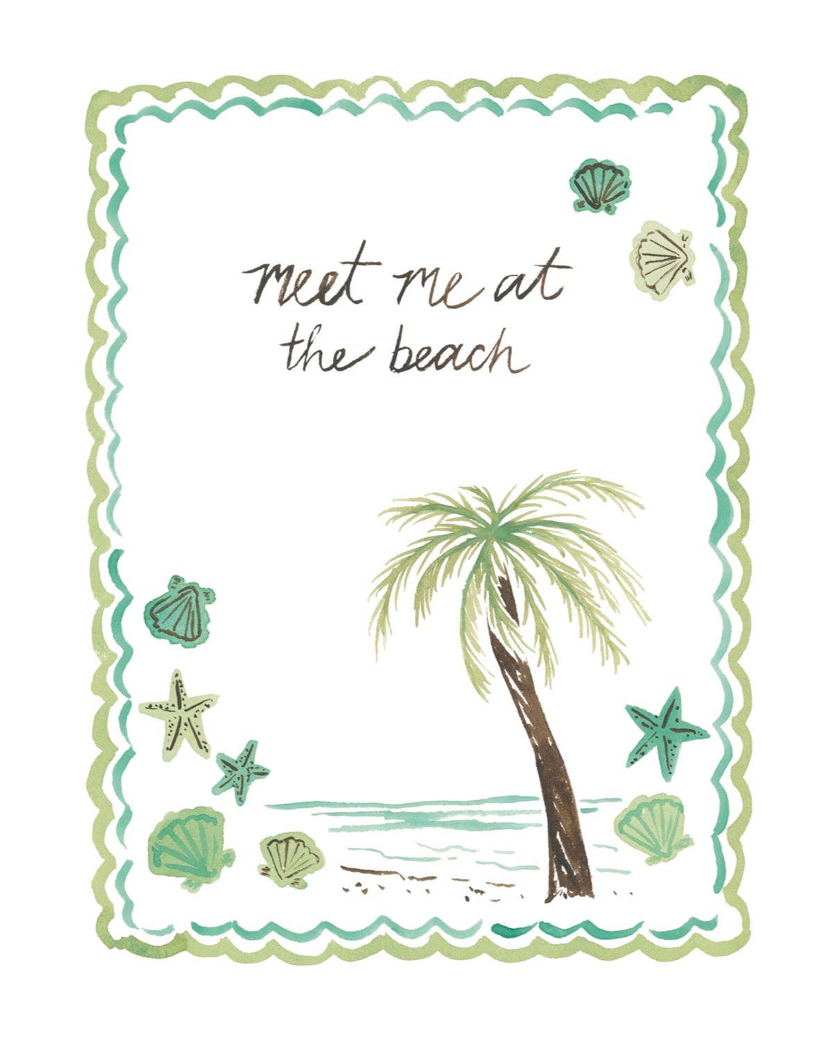 Meet Me at the Beach Fine Art Print artxnikki