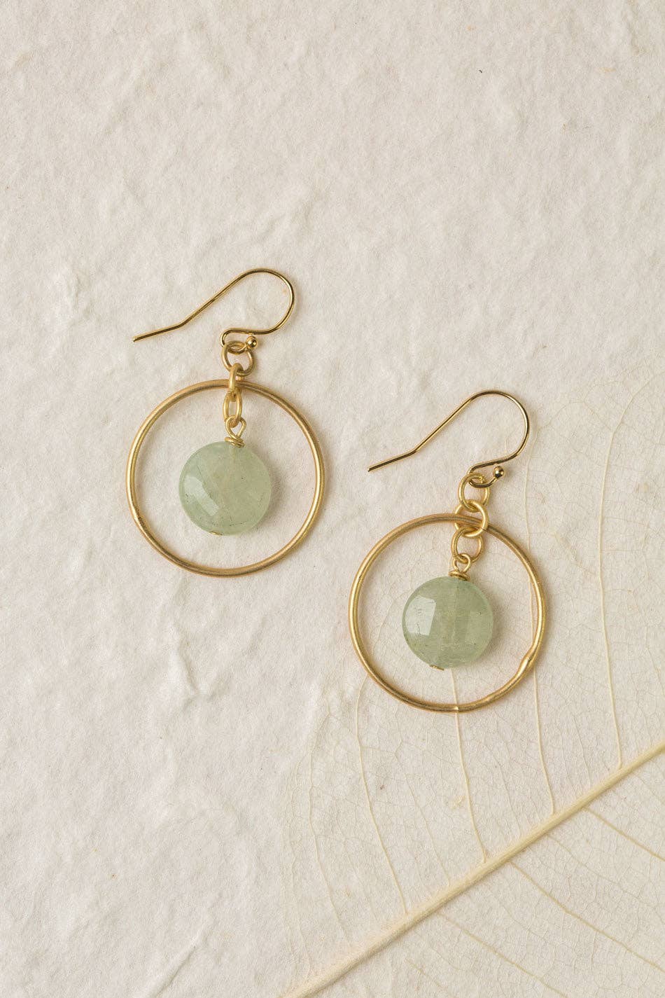 Contentment Green Aventurine Dangle Earrings