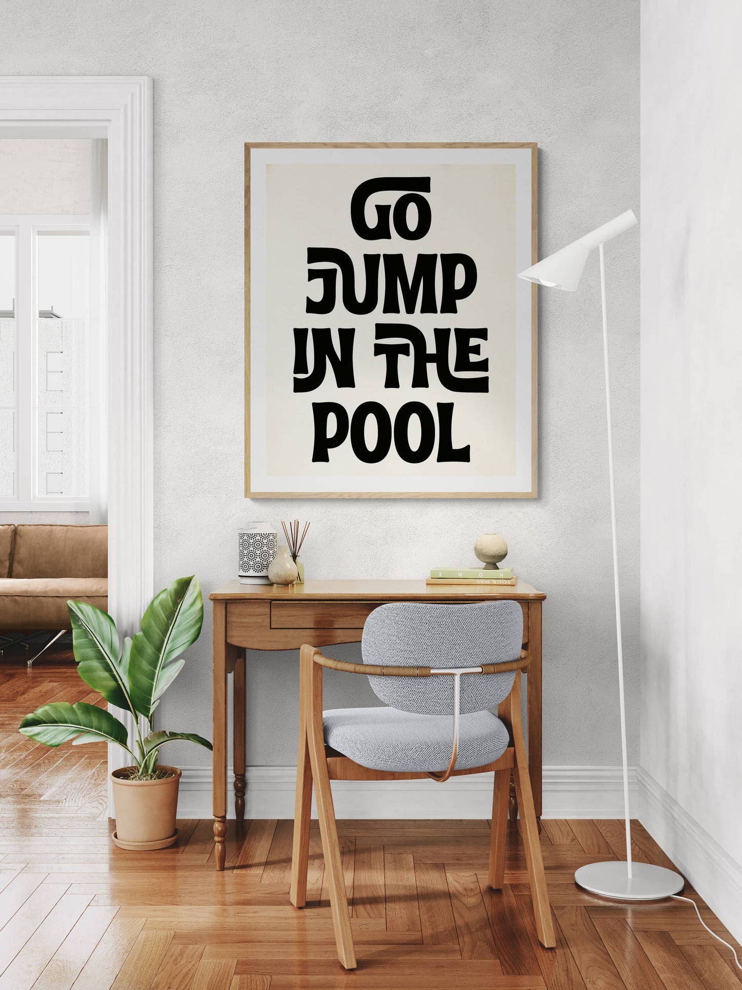 Modern Coastal Art Print - Go Jump In The Pool