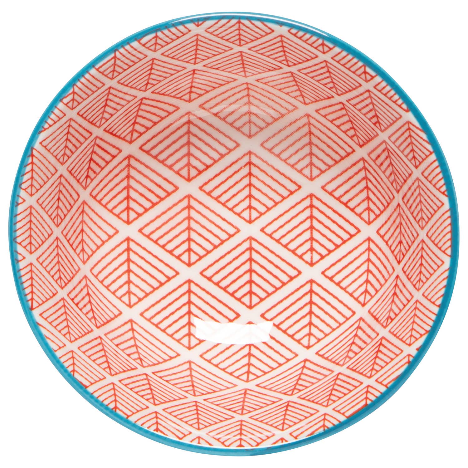 Blue Red Dash Stamped Bowl 3.5 inch Now Designs by Danica