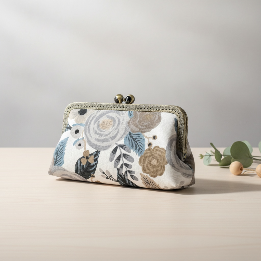 Joliet Rose Linen Clutch Purse -