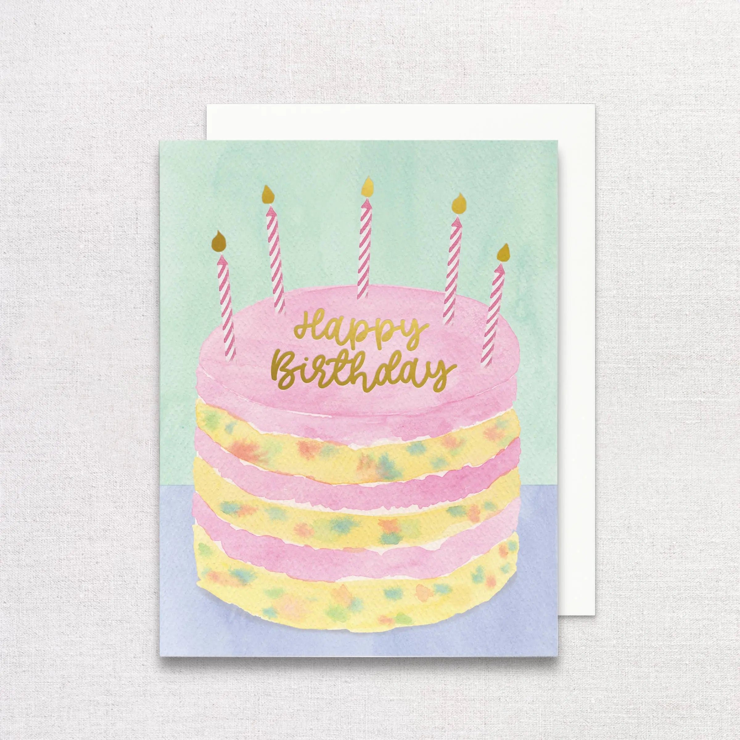 Funfetti Birthday Cake Greeting Card with Gold Foil Gert & Co