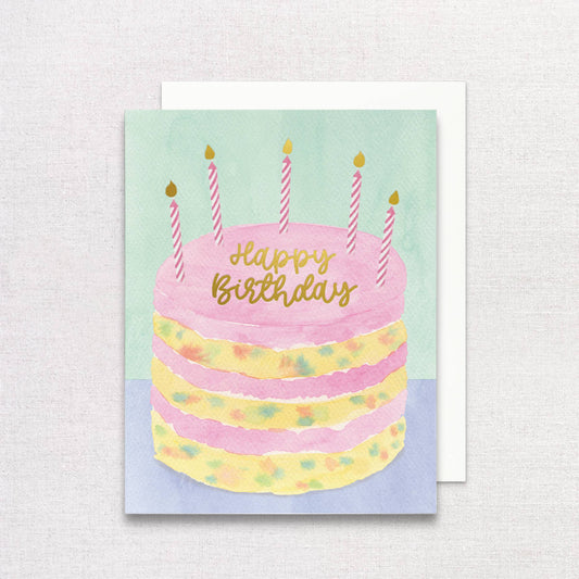 Funfetti Birthday Cake Greeting Card with Gold Foil Gert & Co