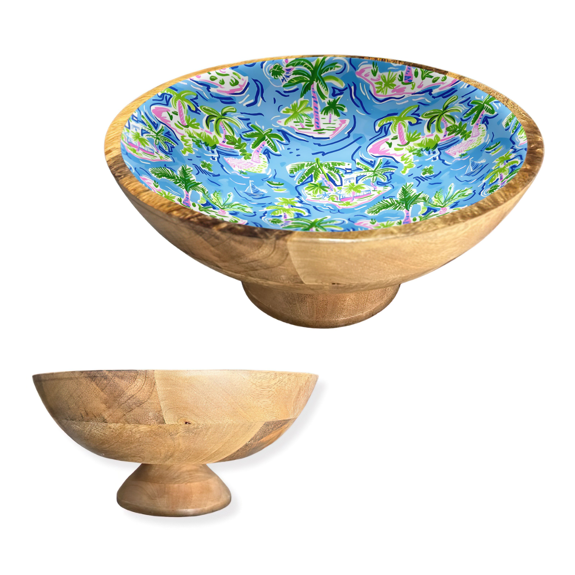 Tropical Island 12" Decorative Pedestal Bowl My Casita