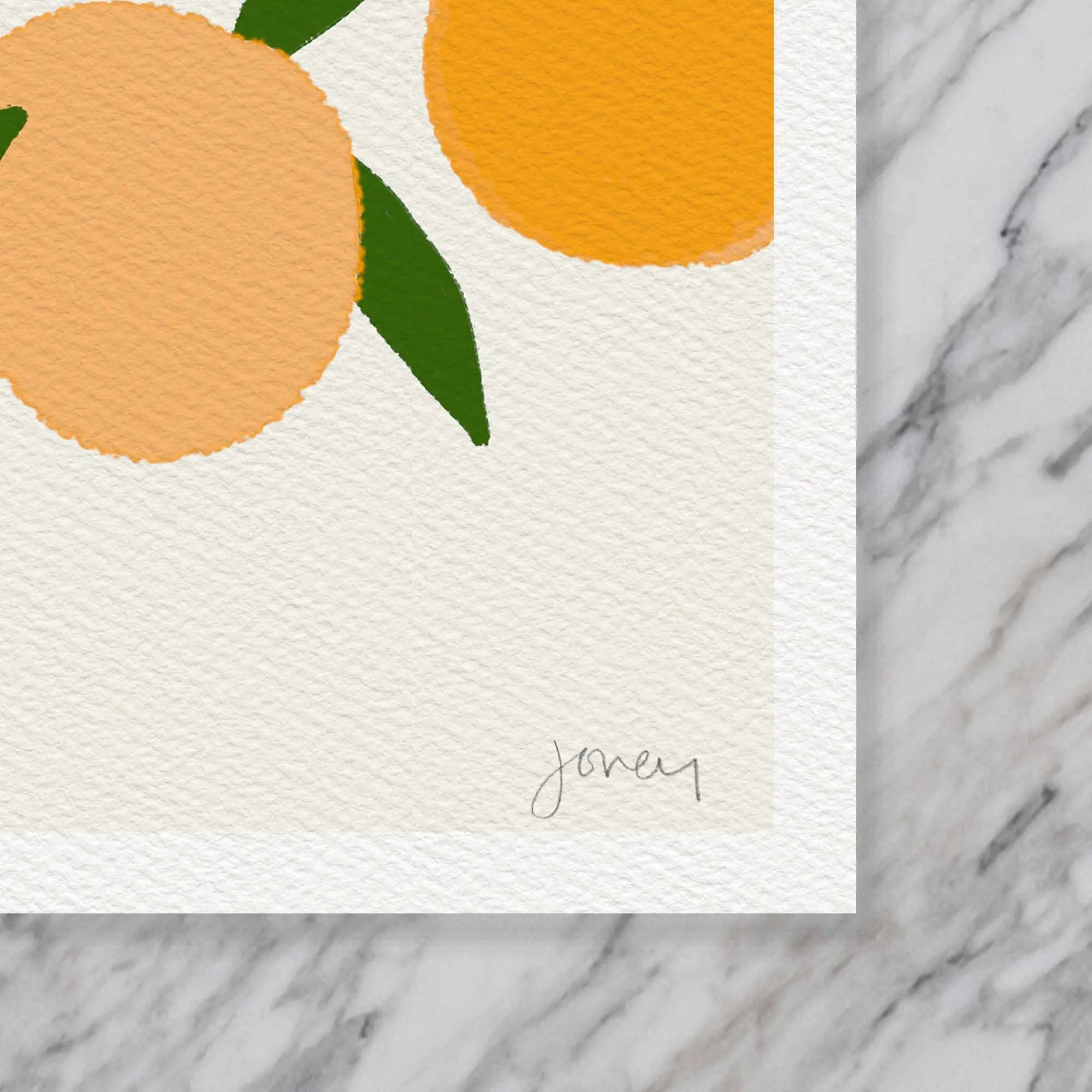 Clementines Fruit Print. Signed. Jorey Hurley