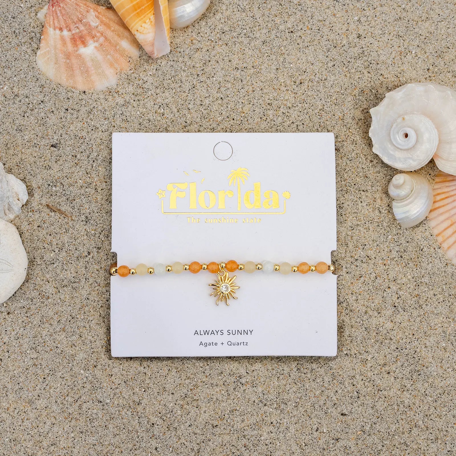 Always Sunny Florida Charm Bracelet Lotus and Luna