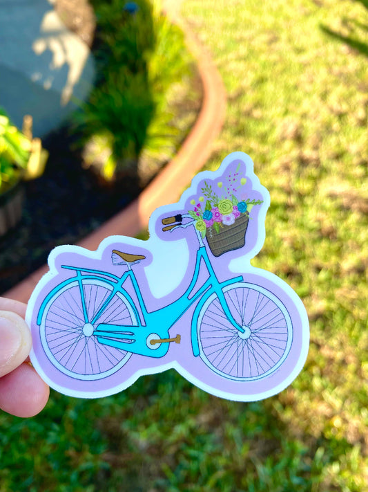 Flower Bike Sticker