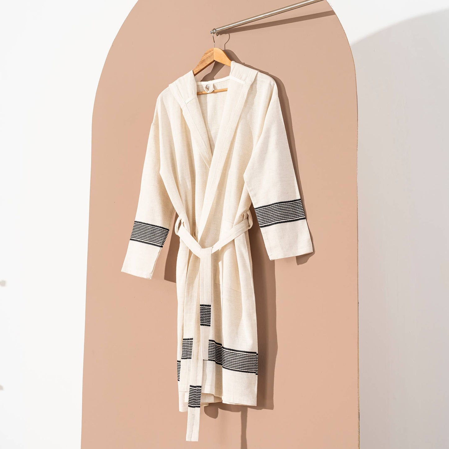 Bathrobe Turkish Cotton Linen Light Weight Robe Quick-dry