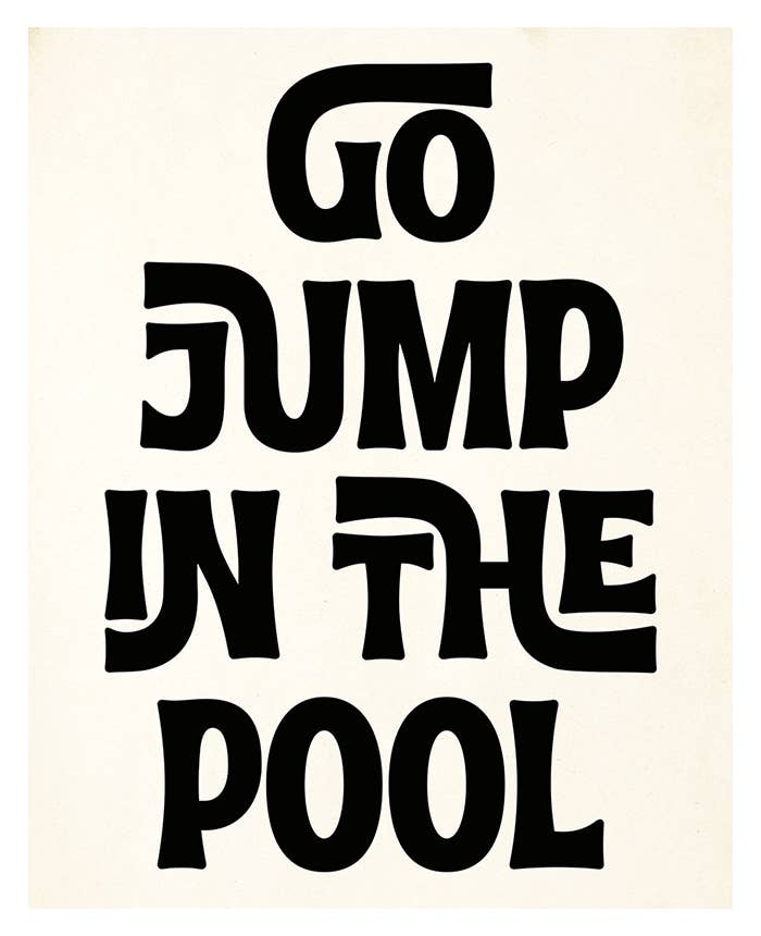 Modern Coastal Art Print - Go Jump In The Pool