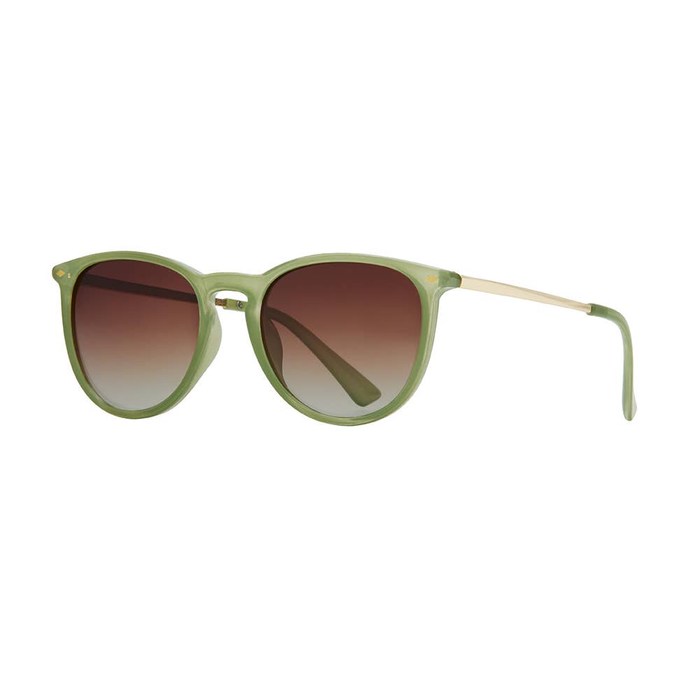 BP19817 NEW Aire -  Green Gold  / Smoke Polarized Blue Planet Eco-Eyewear