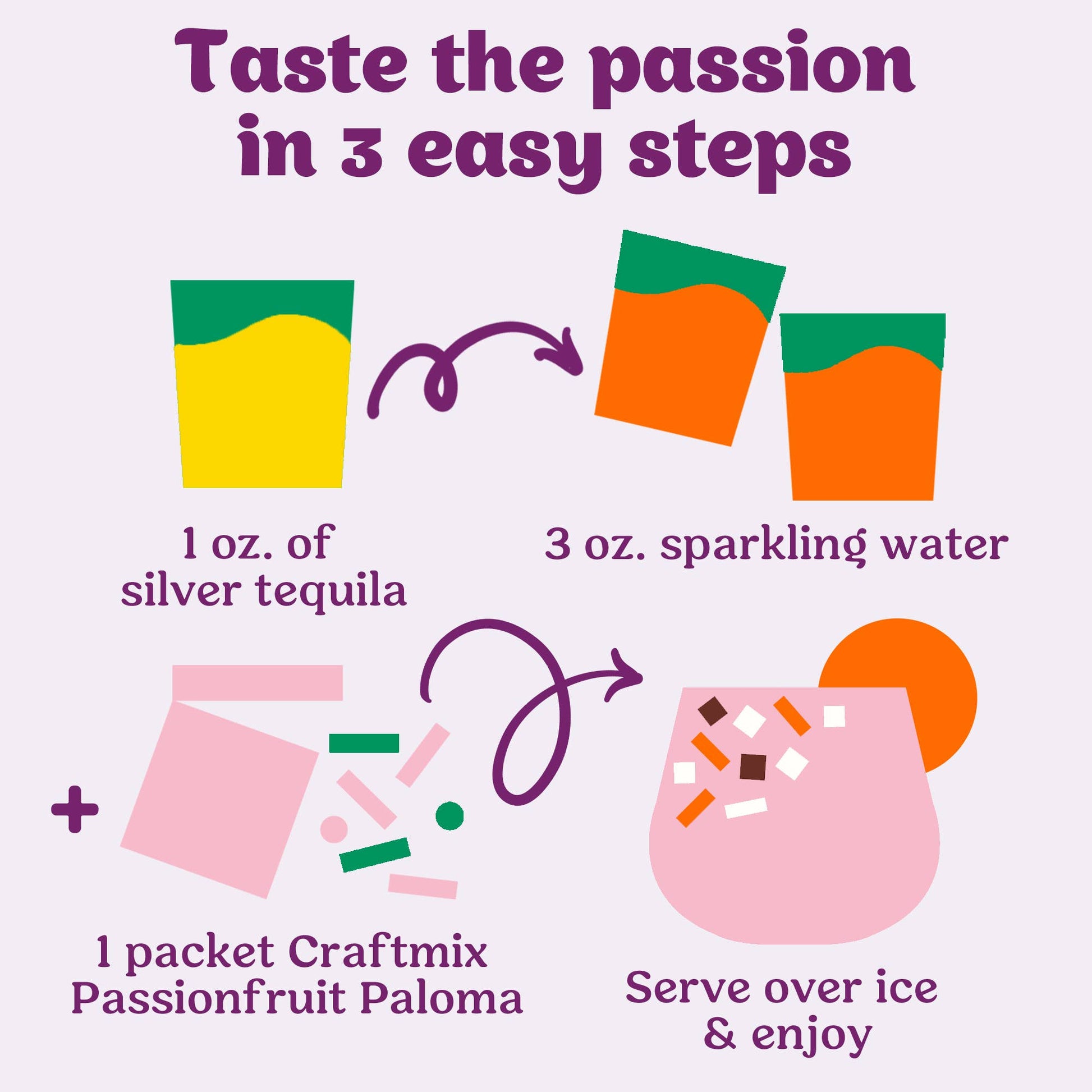 Passionfruit Paloma Cocktail Mixer - 6 Servings Multipack Craftmix