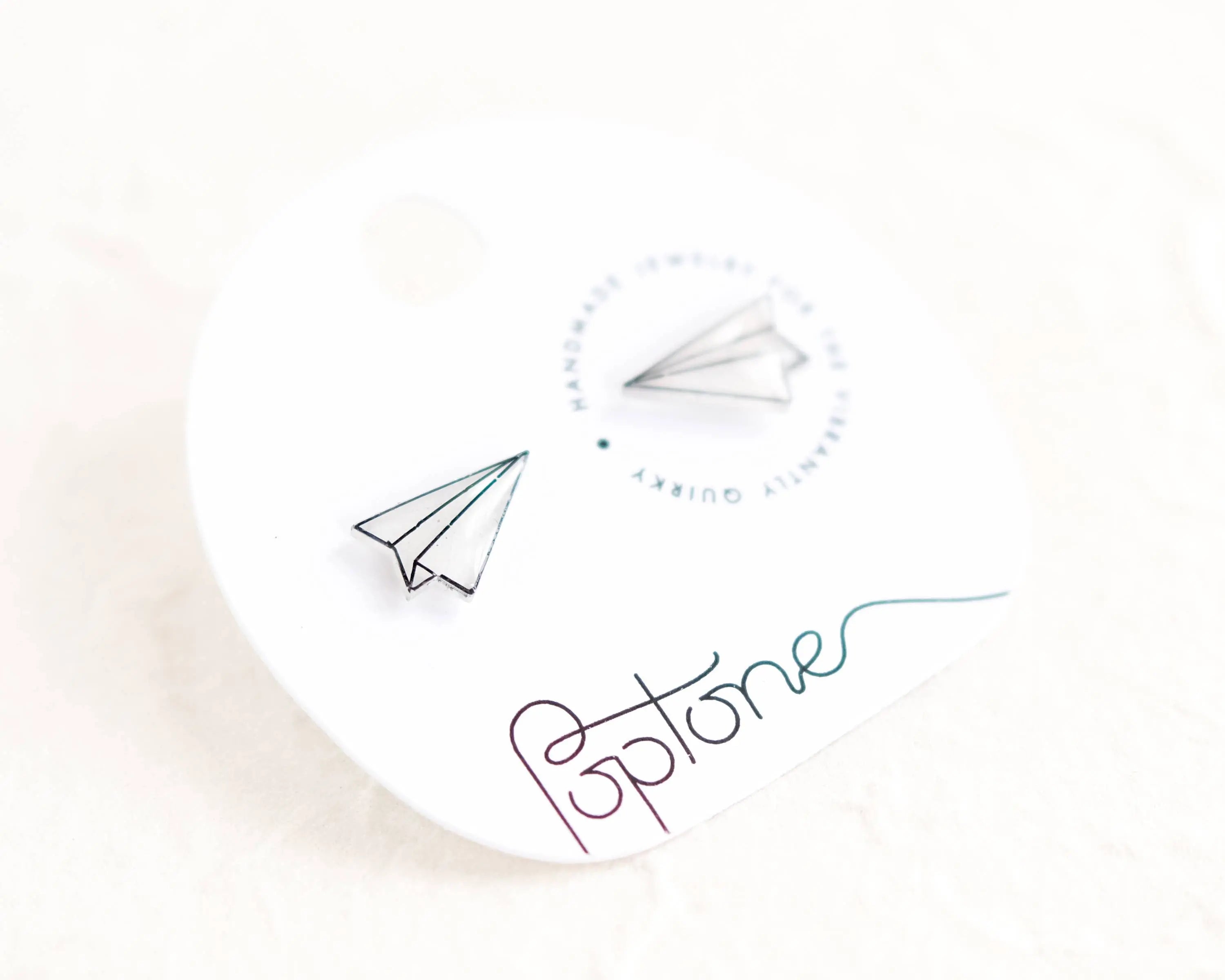 Paper Airplane Stud Earrings Poptone Co.