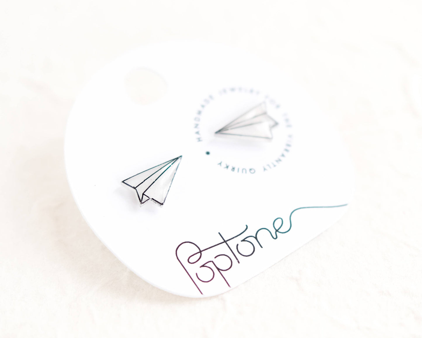 Paper Airplane Stud Earrings