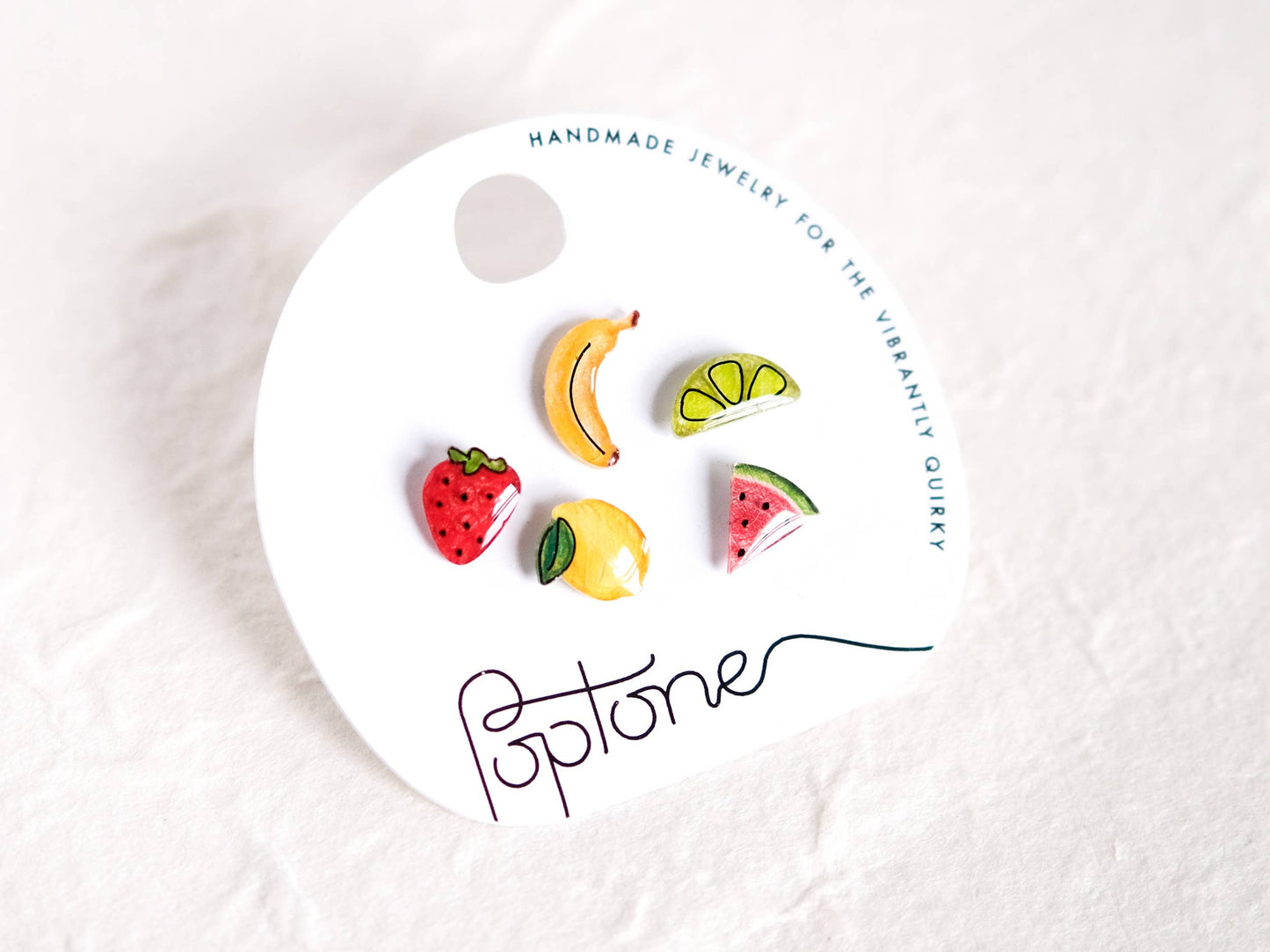 Mini Fruit Stud Earrings - Set of 5 Mix and Match
