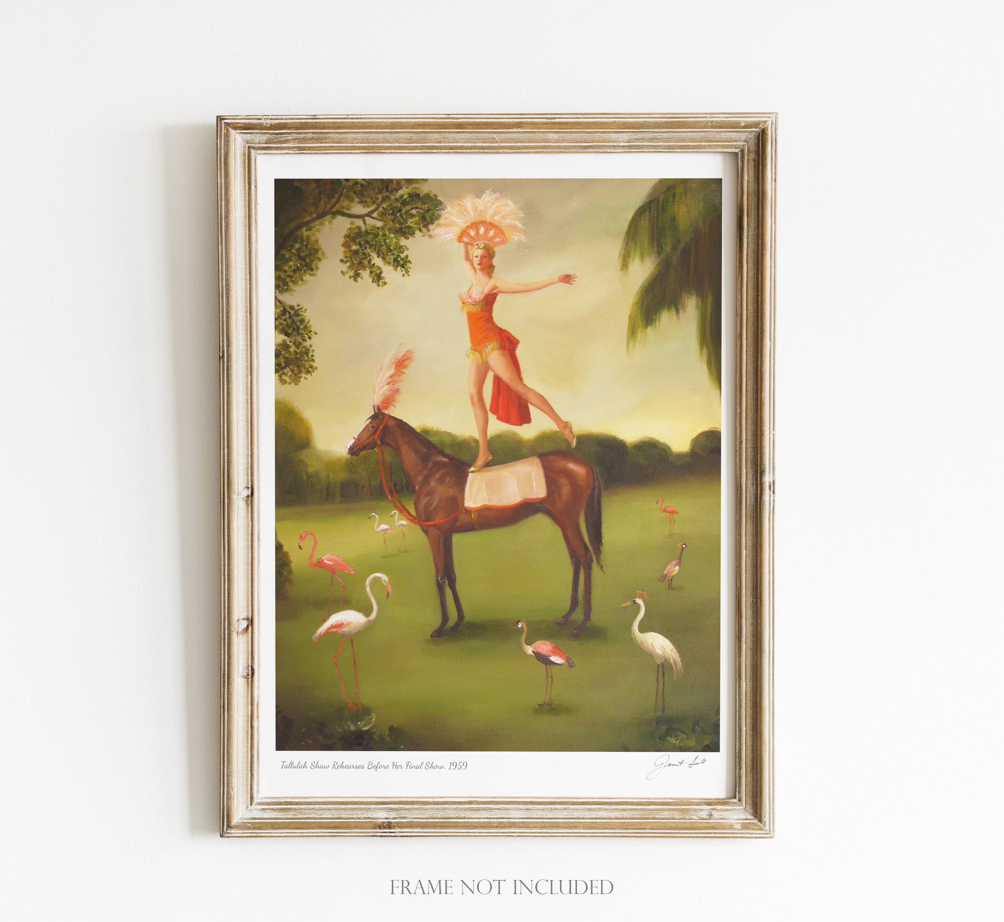 Tallulah Shaw Rehearses Art Print - 8.5" X 11" JANET HILL STUDIO