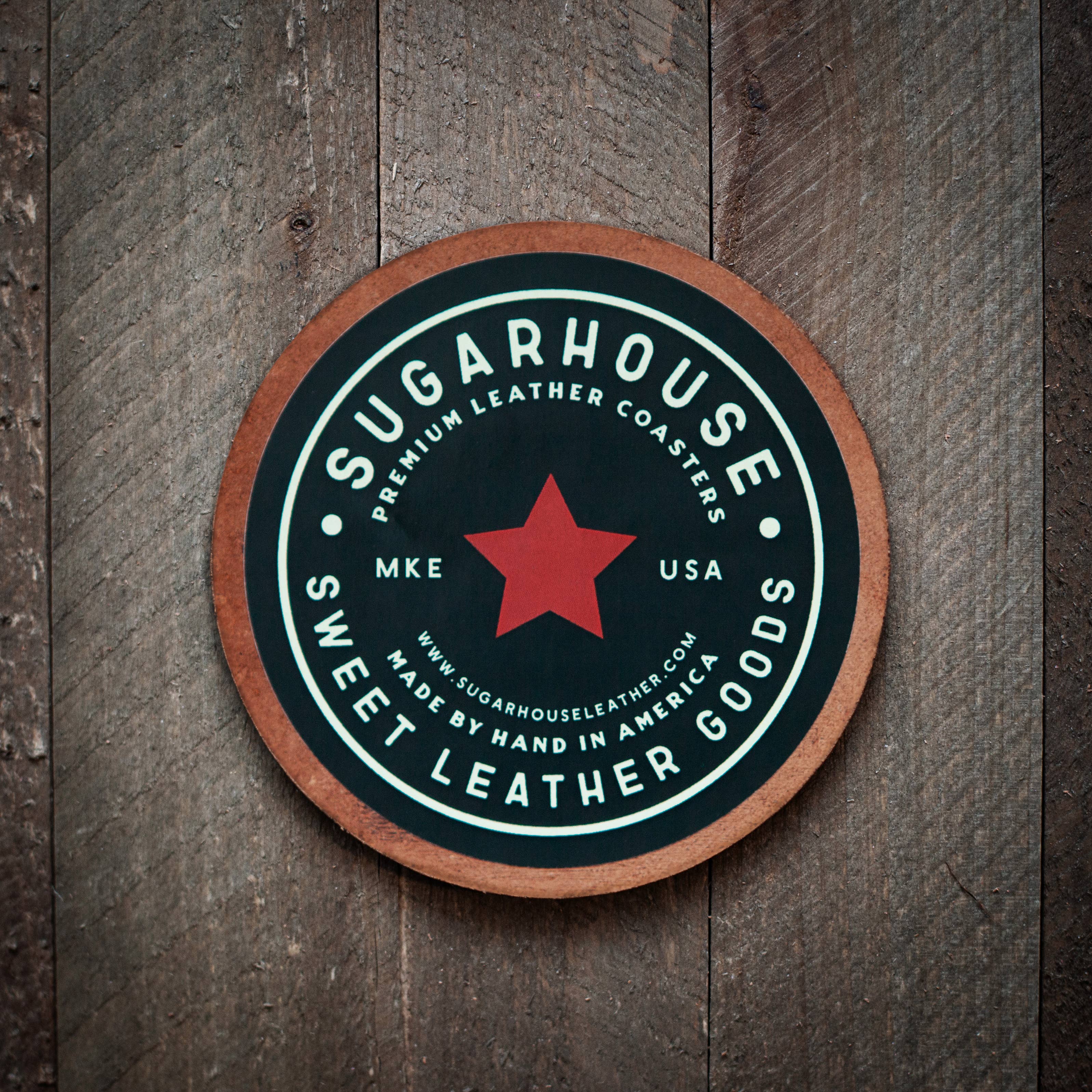 Fore! Golf Leather Coaster