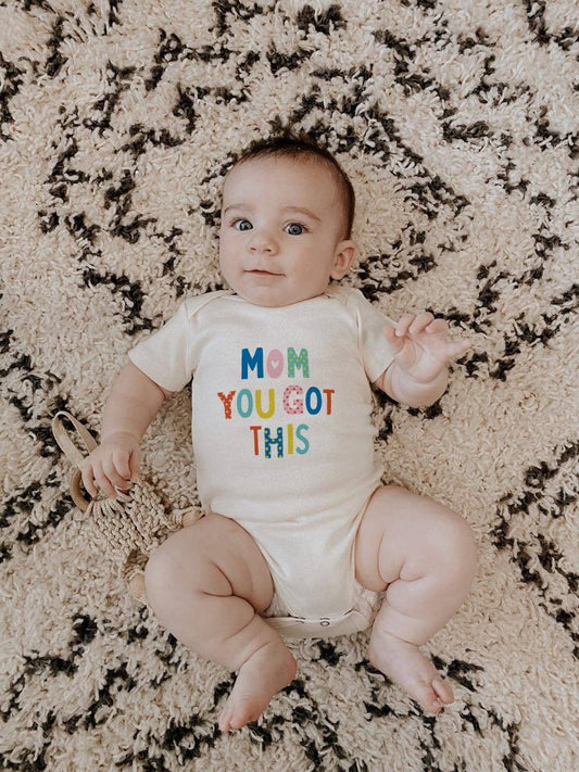 Baby graphic organic bodysuit | mom you got this Finn + Emma