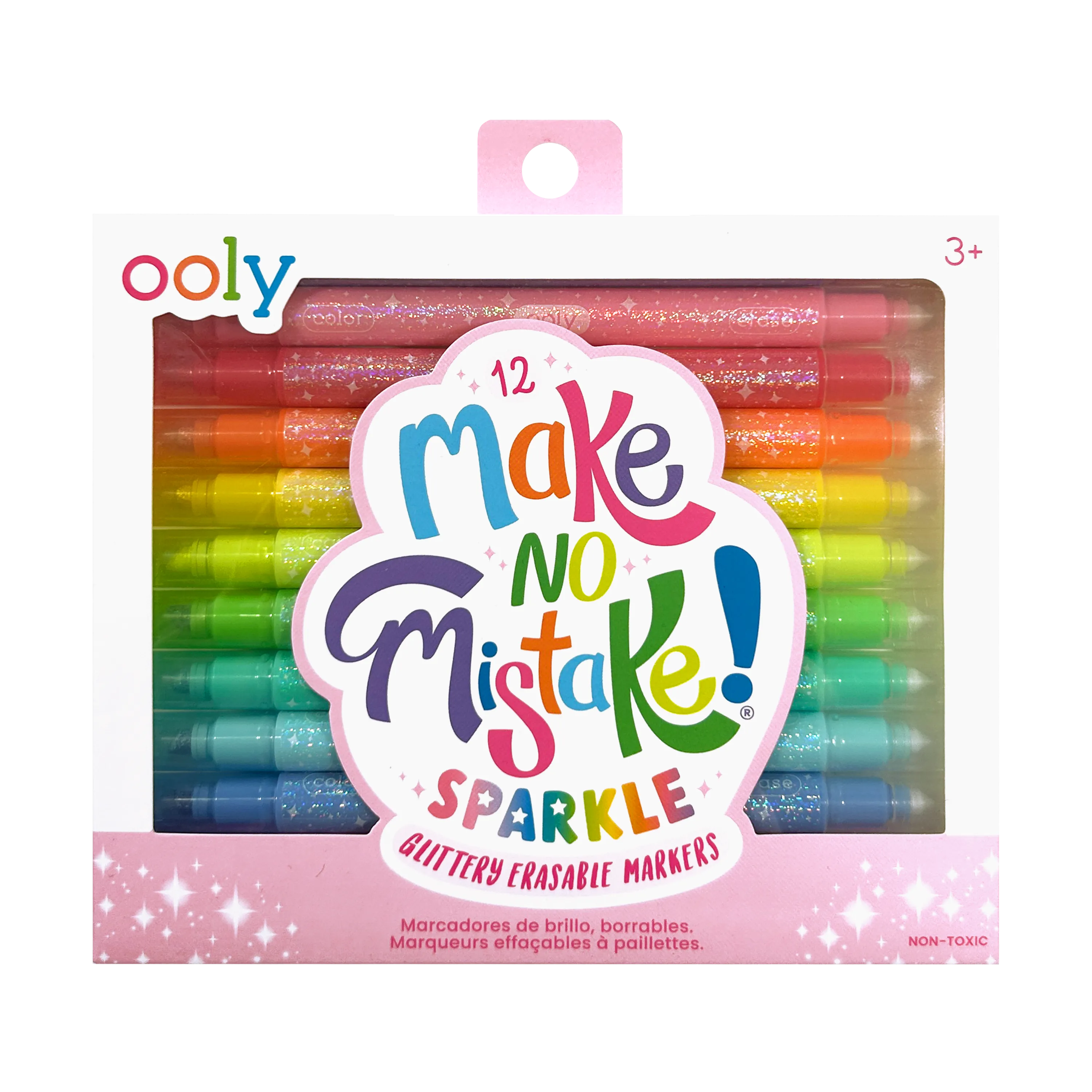 Make no Mistake! Glittery Erasable Markers - Set of 12 OOLY