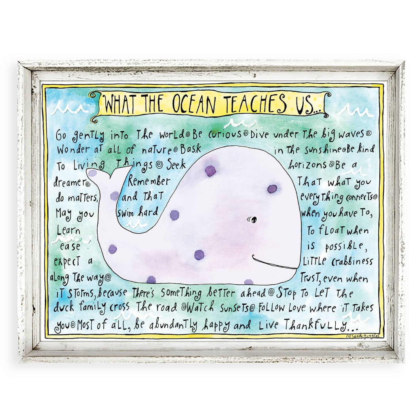 'Ocean Whale' by Sandy Gingras Wall Art