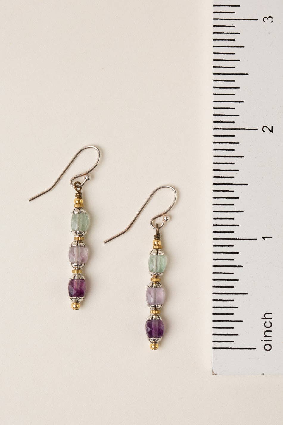 Aspire Flourite Simple Earrings Anne Vaughan Designs Jewelry