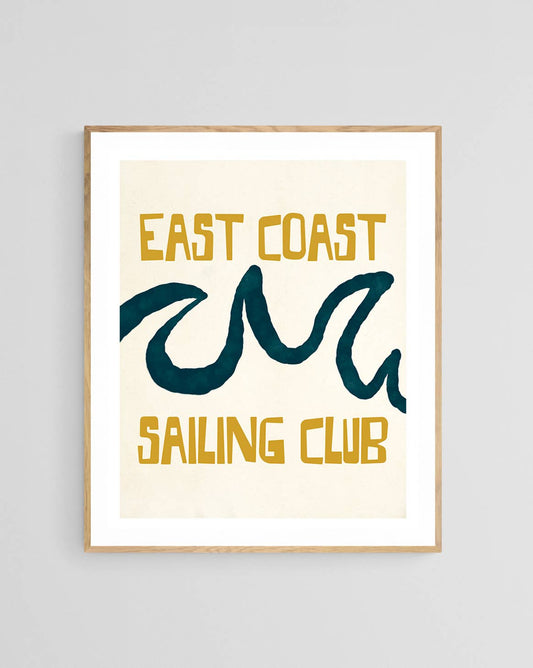Modern Coastal Art Print - East Coast Sailing Club