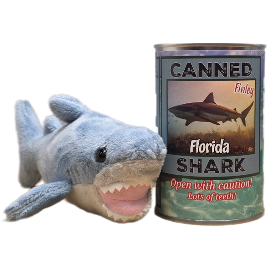 Finley the Canned Shark - Plush Canned Gifts