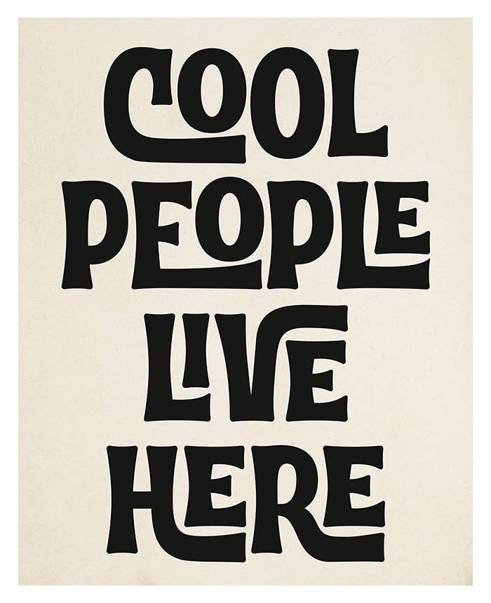 Modern Coastal Art Print - Cool People Live Here
