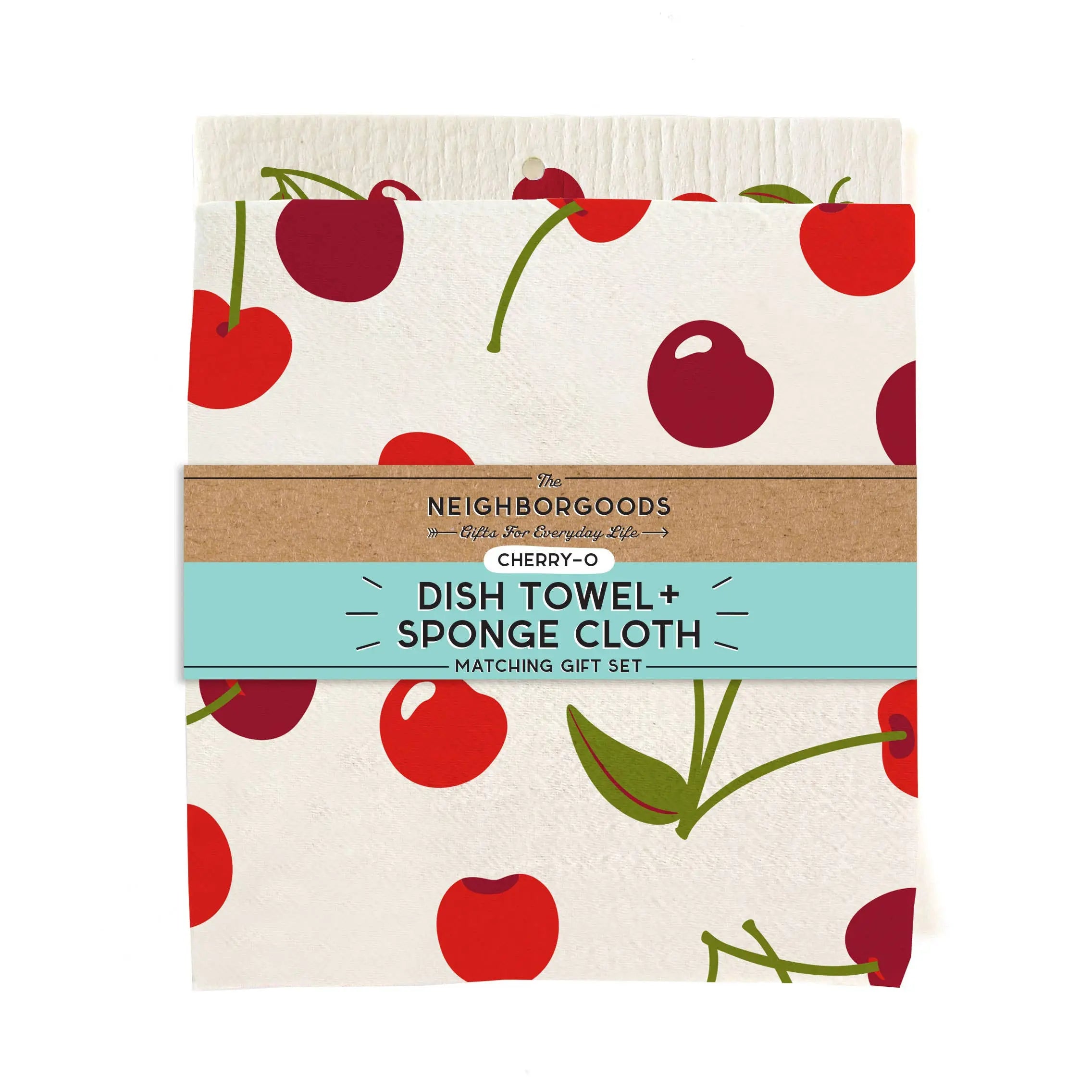 Cherry - Tea Towel + Sponge Cloth Set The Neighborgoods