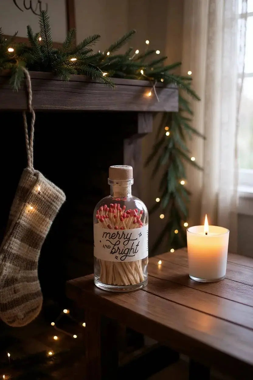 Vintage Apothecary Christmas Merry Red Matches Made Market Co.