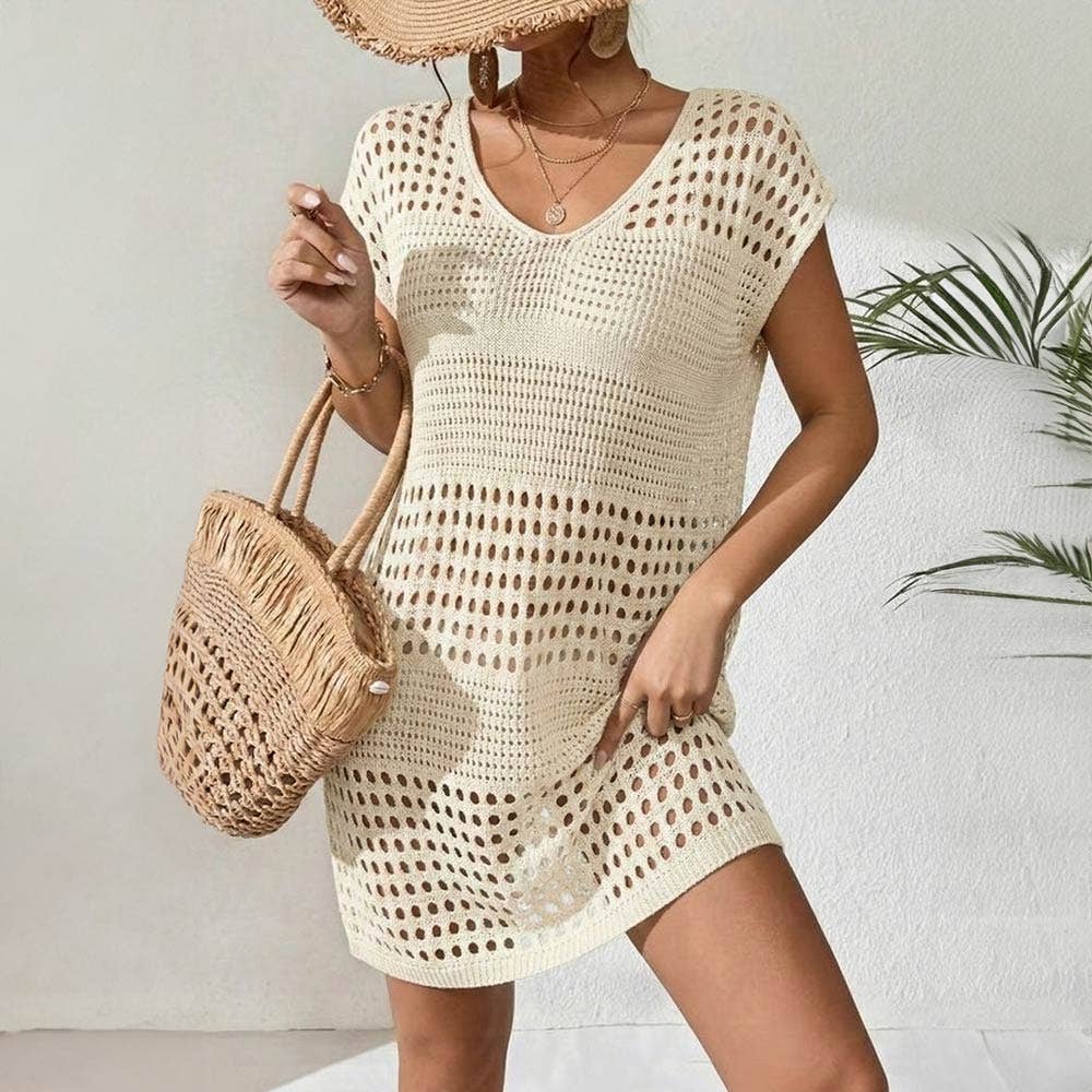 Boho Crochet Beach Cover Up Poncho Sensibling Corp.