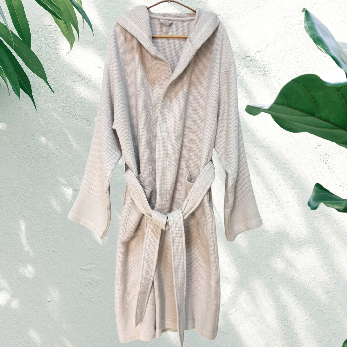 Stonewash Bathrobe Turkish Cotton LightWeight Hood Quick-dry Kikoya